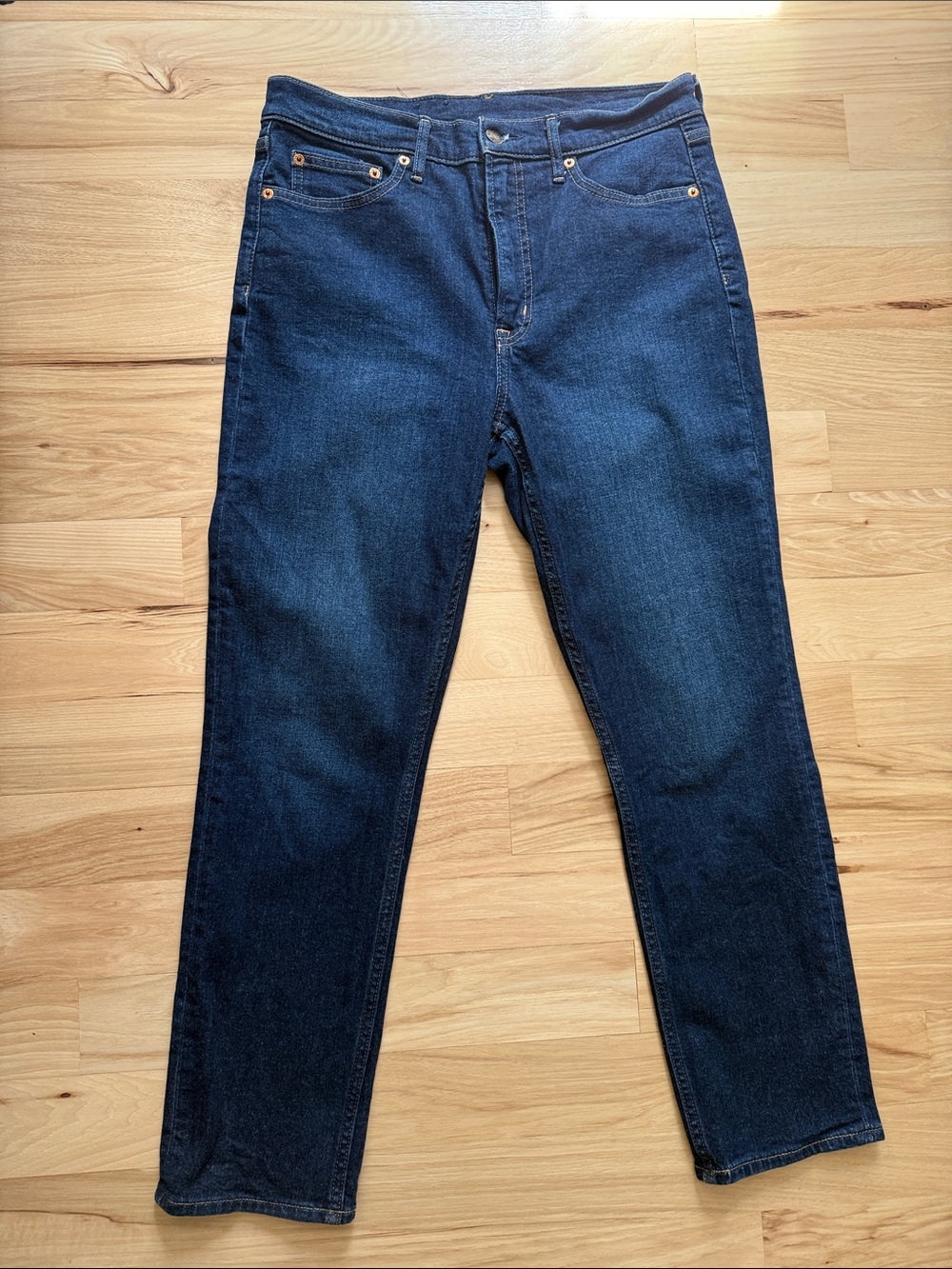 GAP Women's Straight-Leg Jeans in Dark Blue